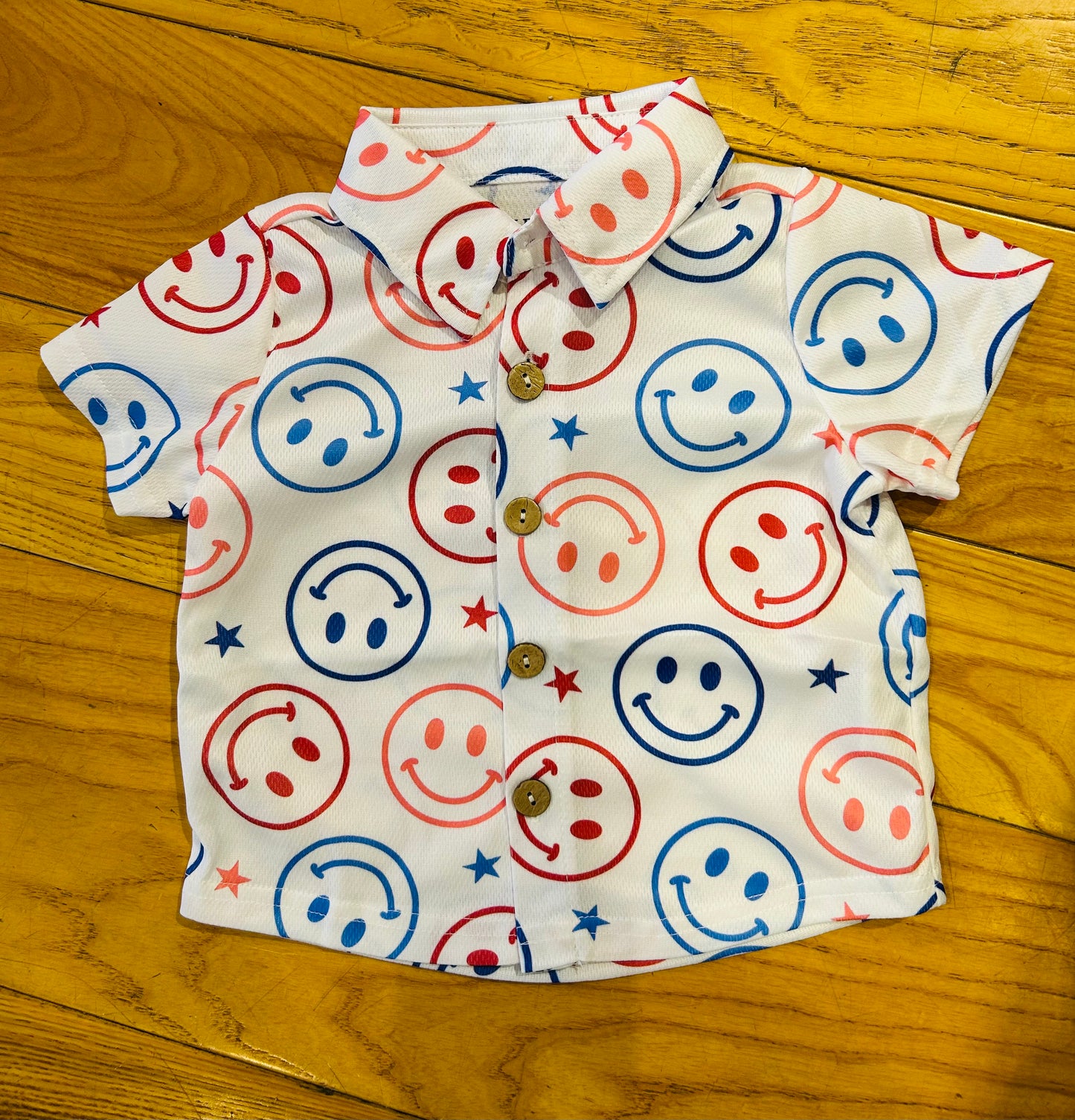 Happy Face Button up