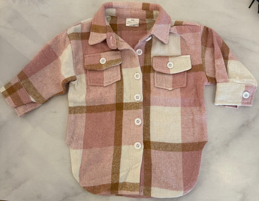 Pink and Brown Plaid Flannel