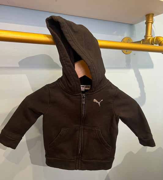 Puma Black Zip up - 3/6 mths - Used