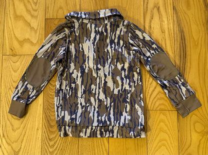 Boys fall camo long sleeve zip pull over