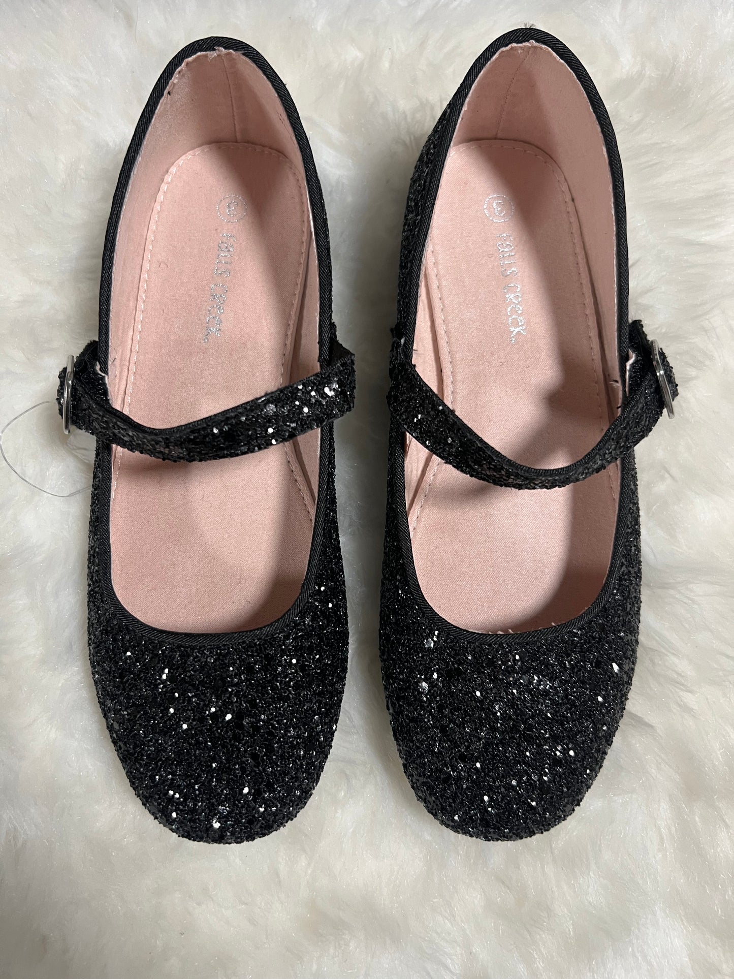 NWT -Black Glitter Dress Shoes -Girls