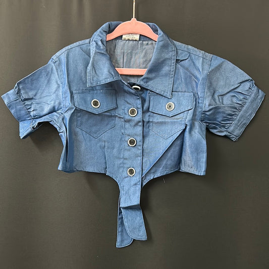 Denim Knot Top