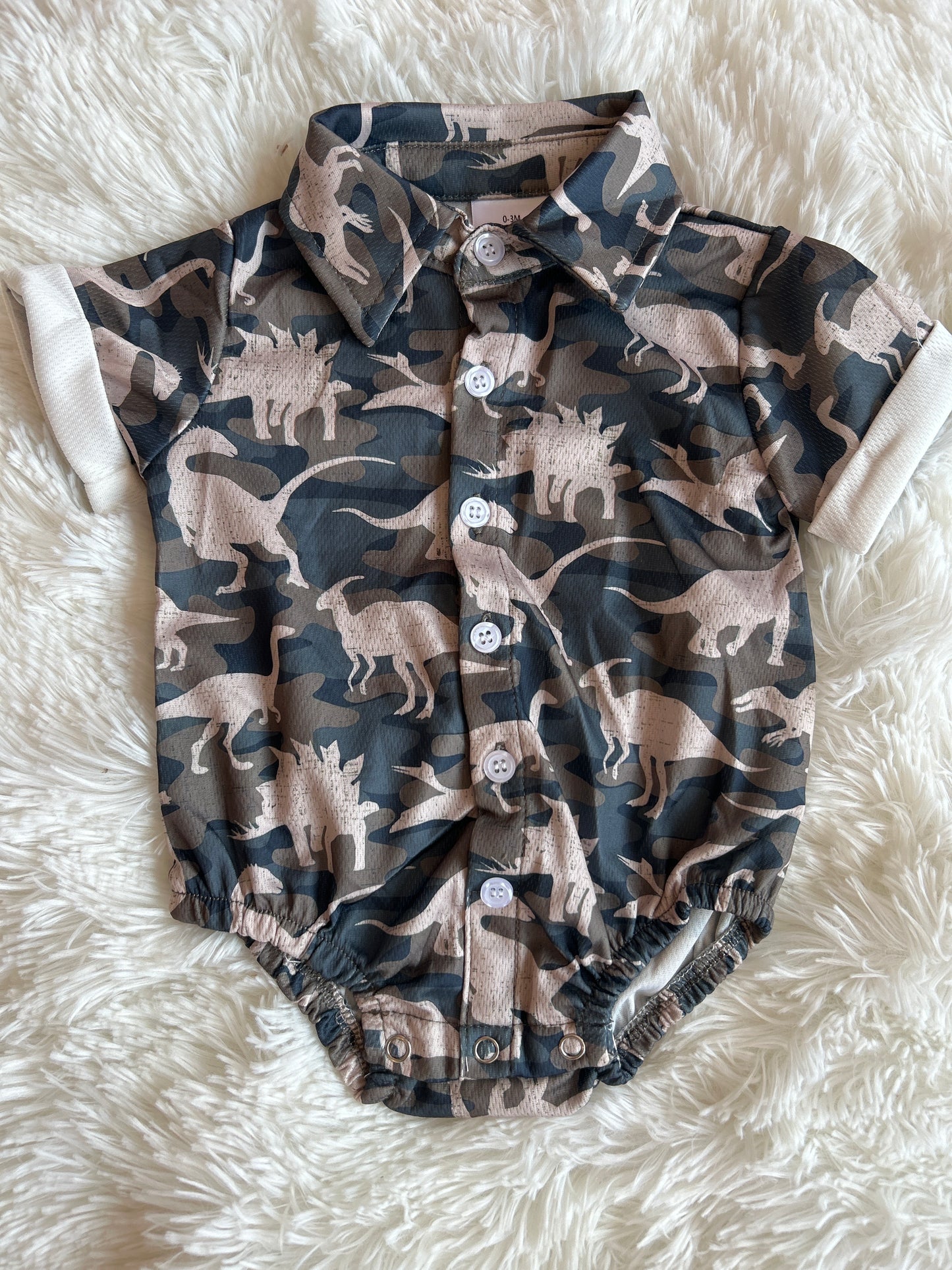 Dinosaur Camouflage Printed Onesie