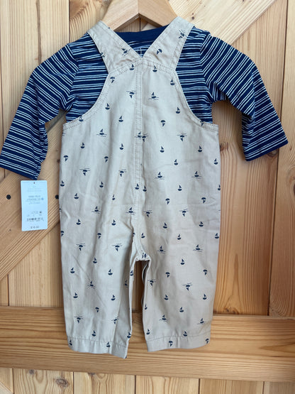 NWT - 2 Piece Shirt/Bibs - 6 months. Carters