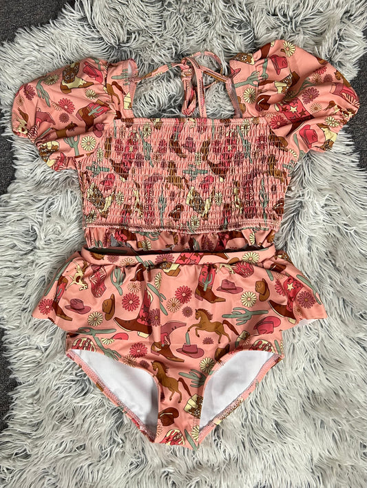 Western 2 Piece Swimsuit