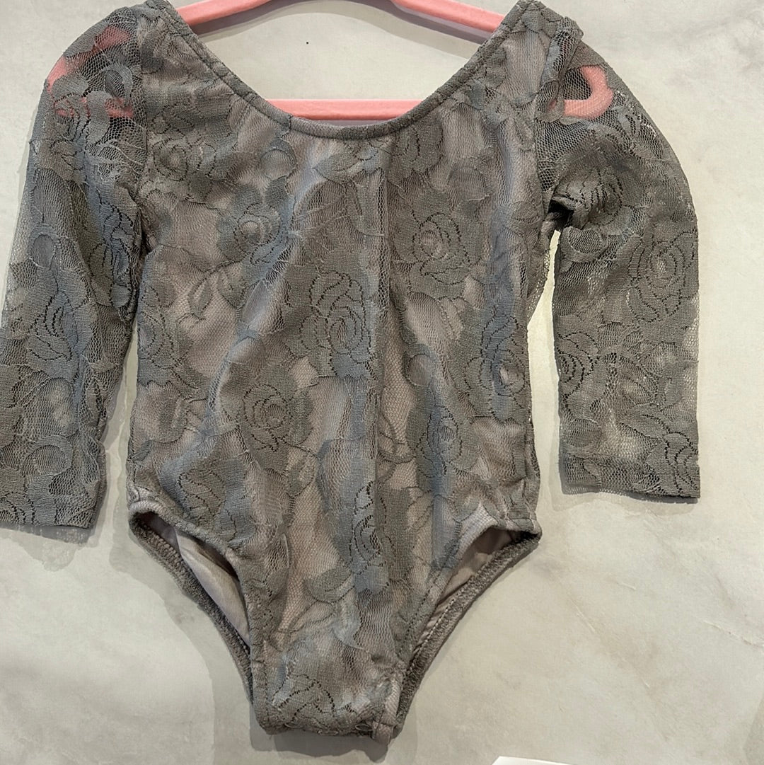 Grey lace leotard