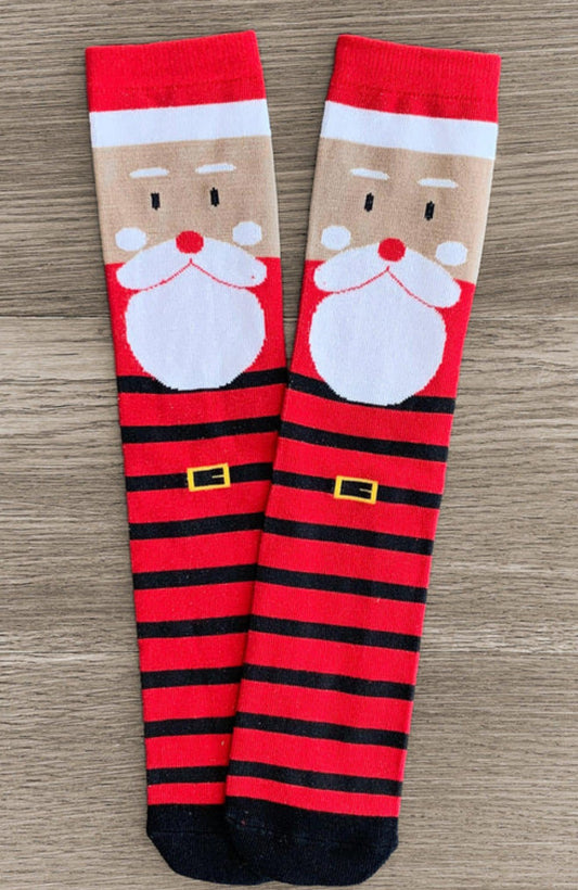 Santa Knee High Socks