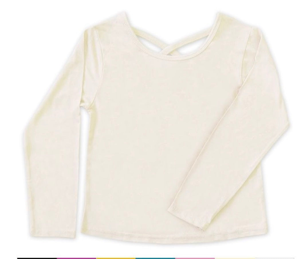 Girl's Softie Knit Tee w/Back Criss Cross