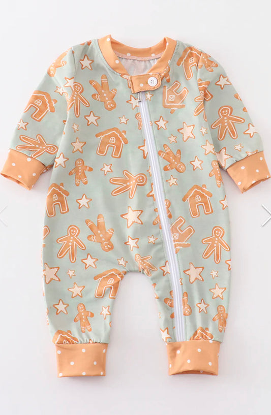 Gingerbread Cookies- Boy Romper