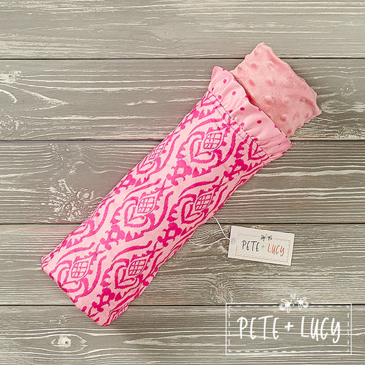 Pink Moroccan- Minky Blanket